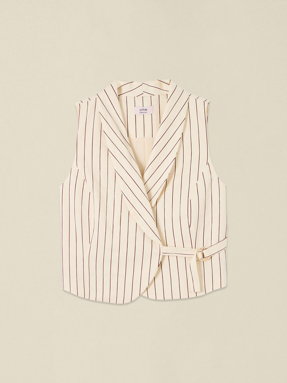Short striped vest