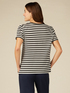 Striped T-shirt with pearls and stones image number 1