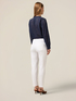 Pantaloni skinny din bumbac și tencel cu nasture bijuterie image number 1