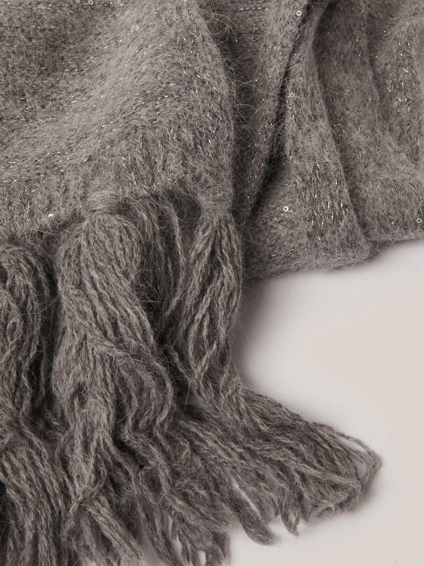Angora blend scarf with sequins image number 1