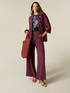 Wide-leg linen blend trousers image number 0