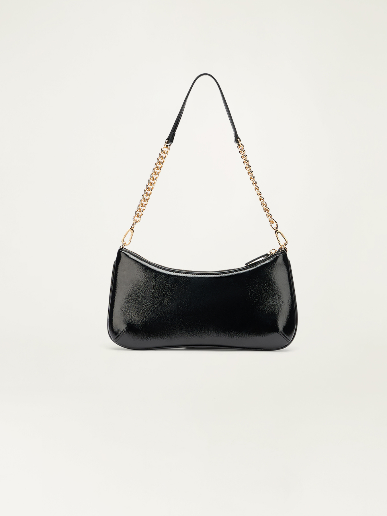 Flat patent leather crossbody bag image number 2