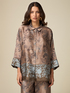 Patterned satin shirt image number 0