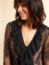 Camicia in pizzo con top a contrasto image number 0