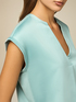 Tricou din două materiale cu decolteu &icirc;n V image number 2