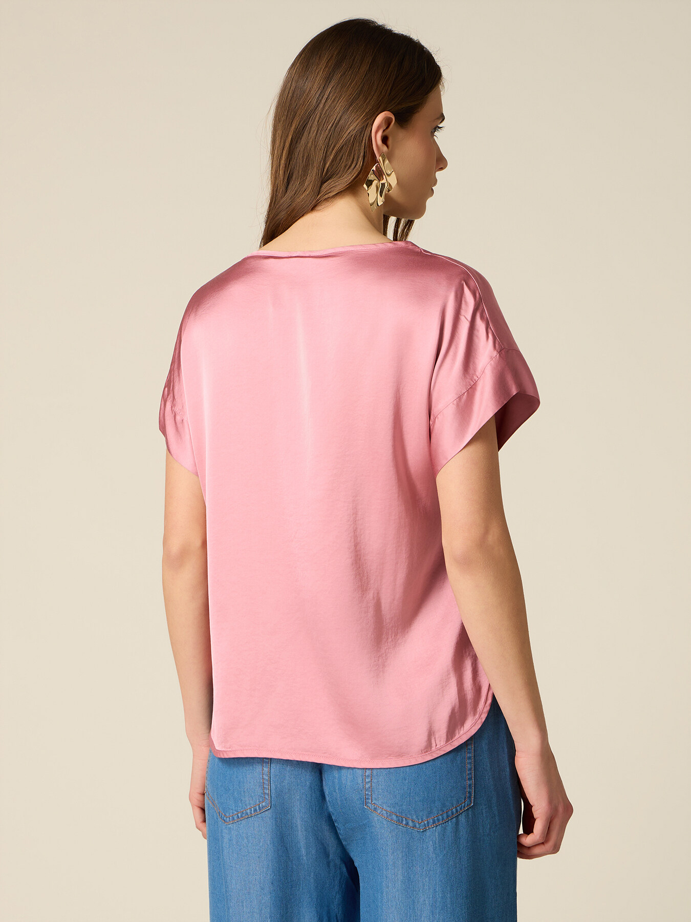 Viscose satin blouse image number 1