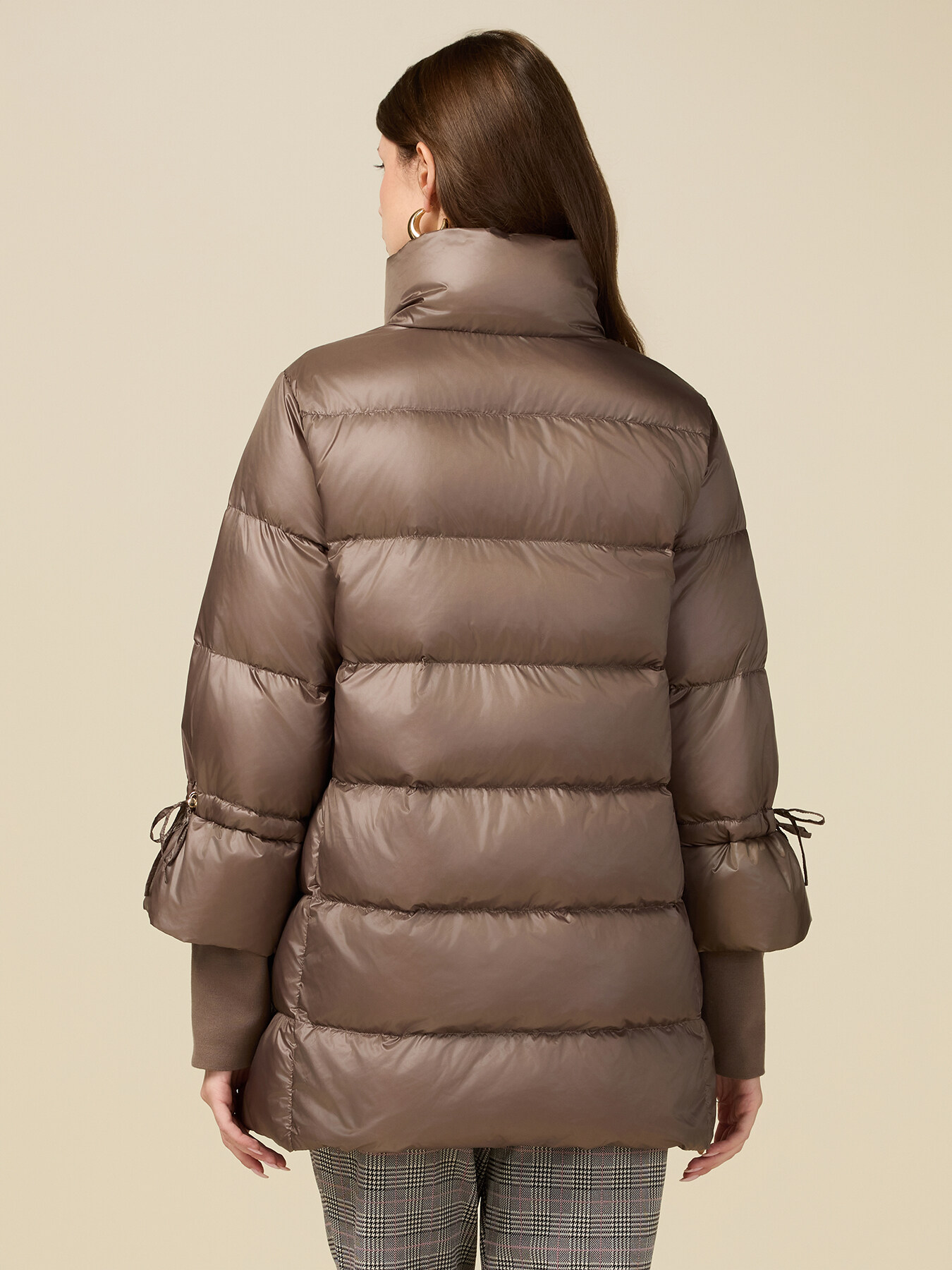 Midi genuine down jacket image number 1