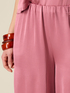 Pantaloni palazzo din satin de viscoză image number 2