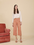 Pantaloni cropped in cotone stretch image number 0