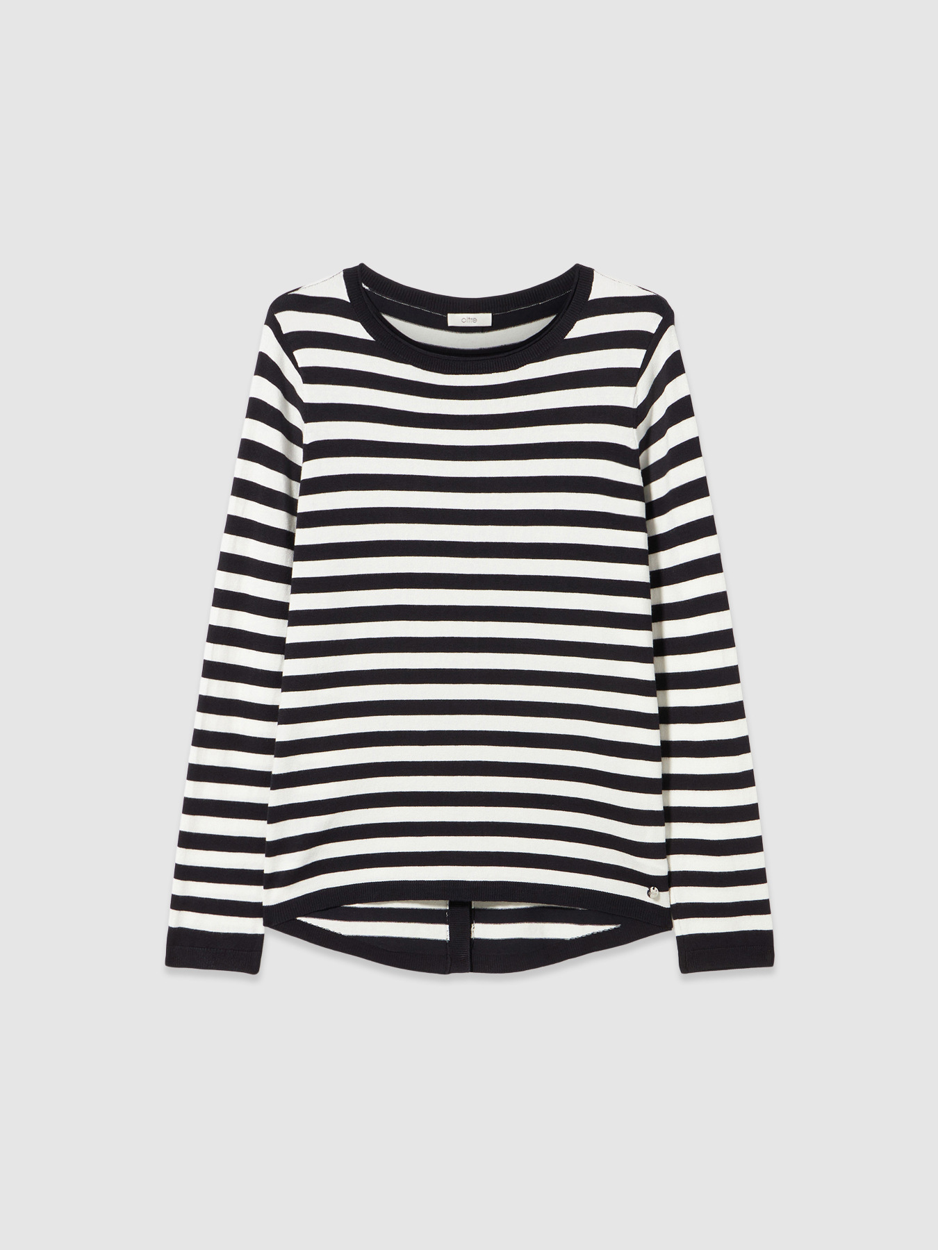 Striped sweater with buttons on the back image number 4