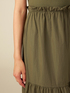 Long dual fabric dress image number 3