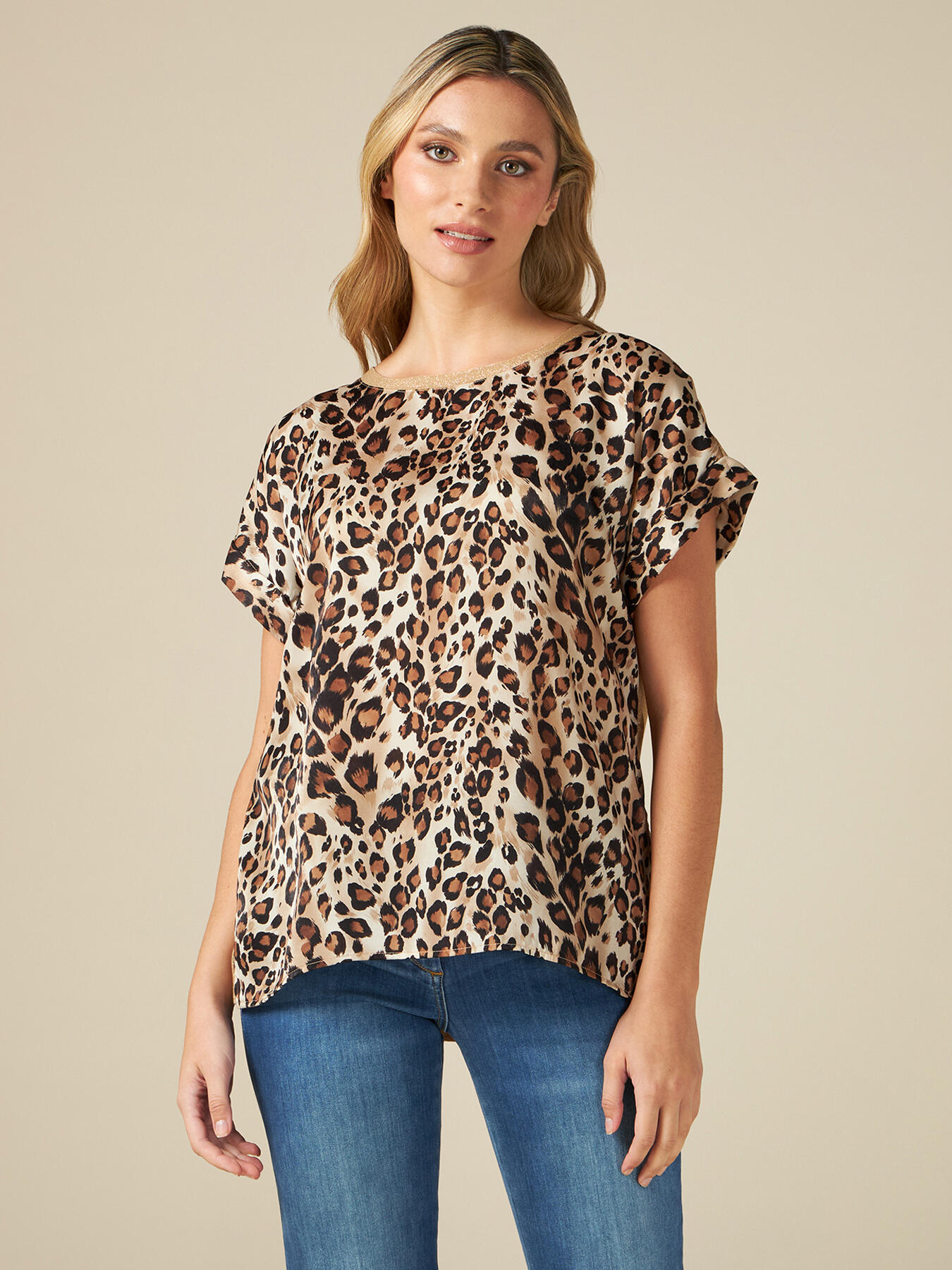 T-shirt &agrave; motifs bi-mati&egrave;re image number 0