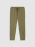 Pantaloni joggers misto lino image number 3