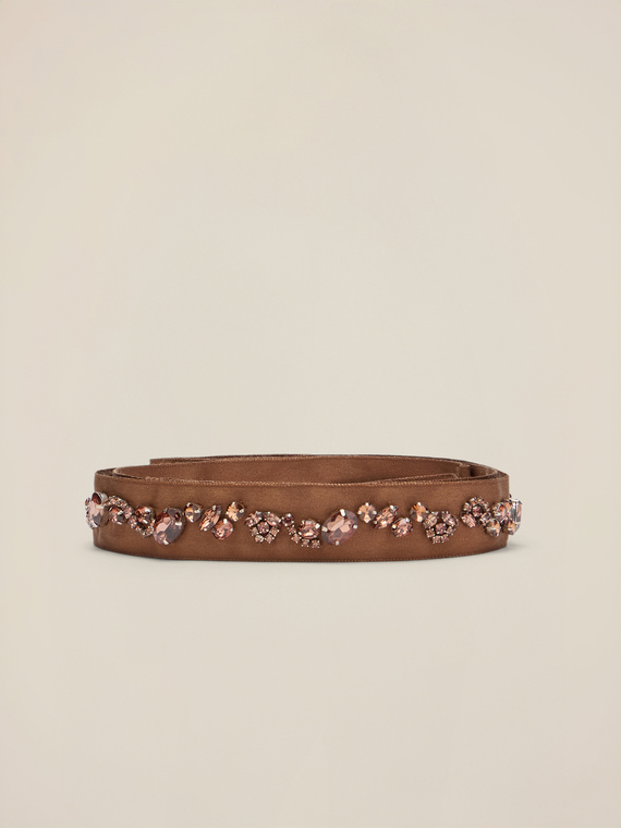 Grosgrain belt with bezels