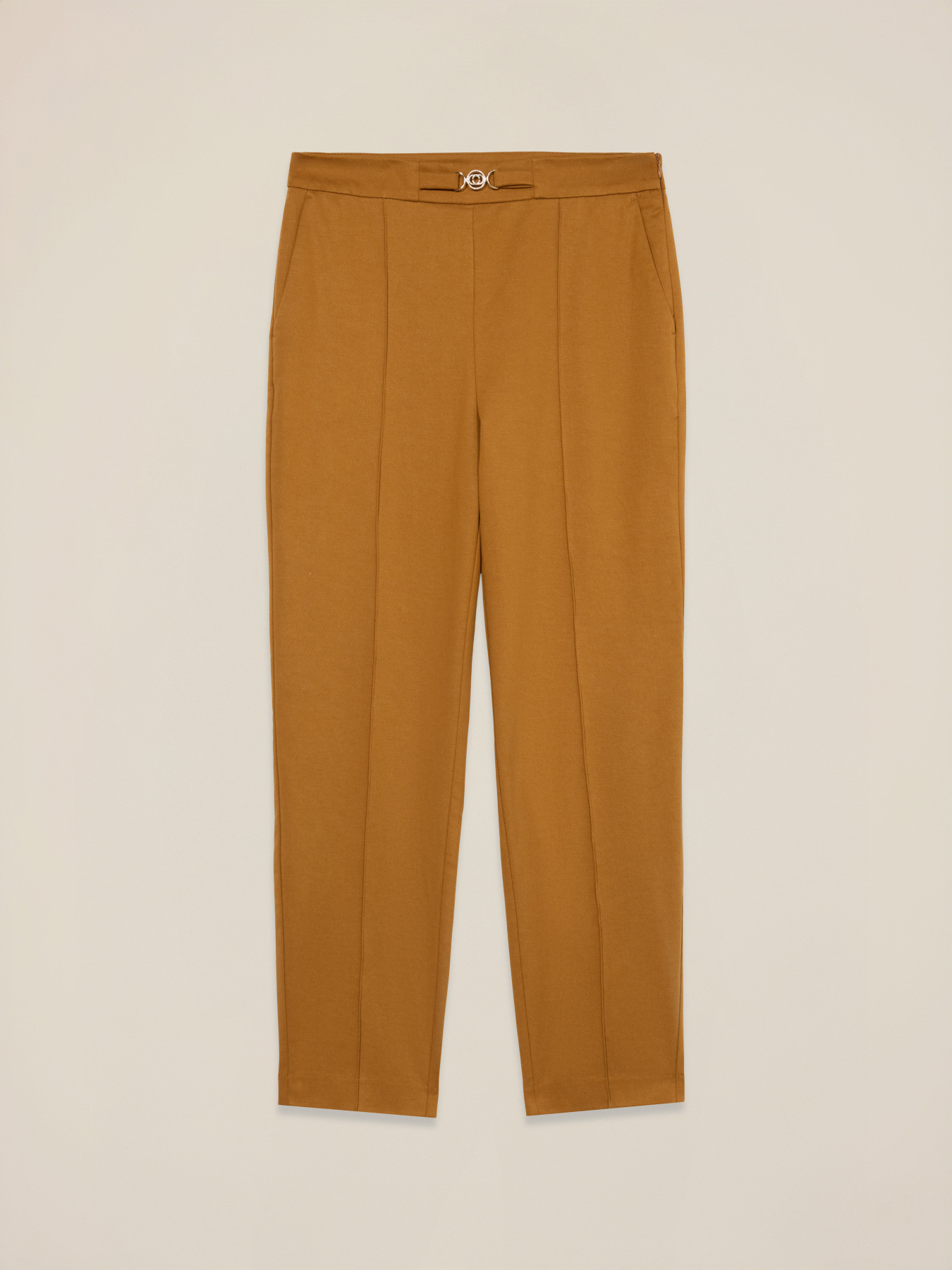 Chinos with waist detail image number 4