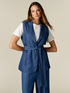 Gilet in tencel effetto denim image number 0