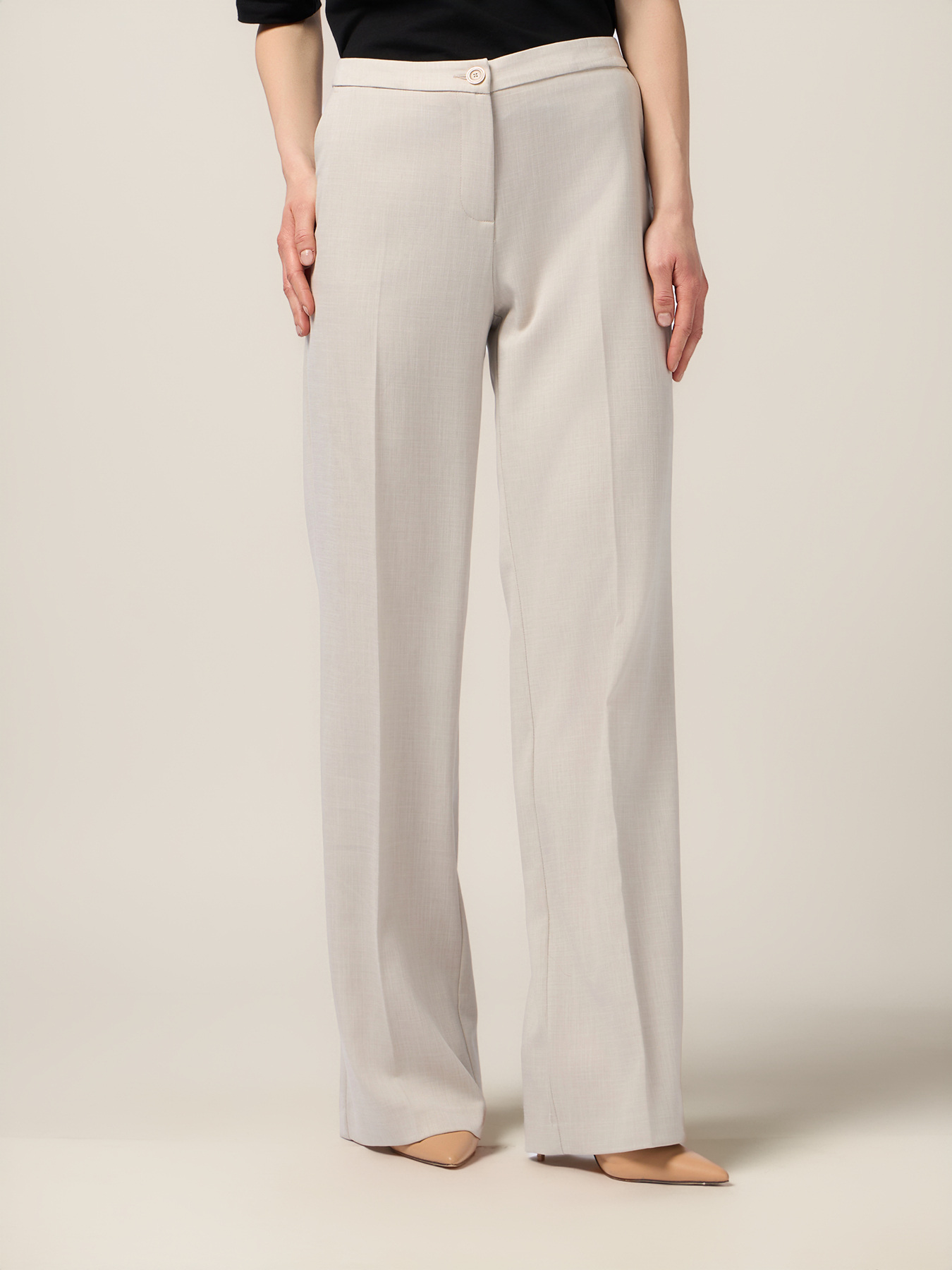 Pantaloni palazzo in tessuto fluido image number 3