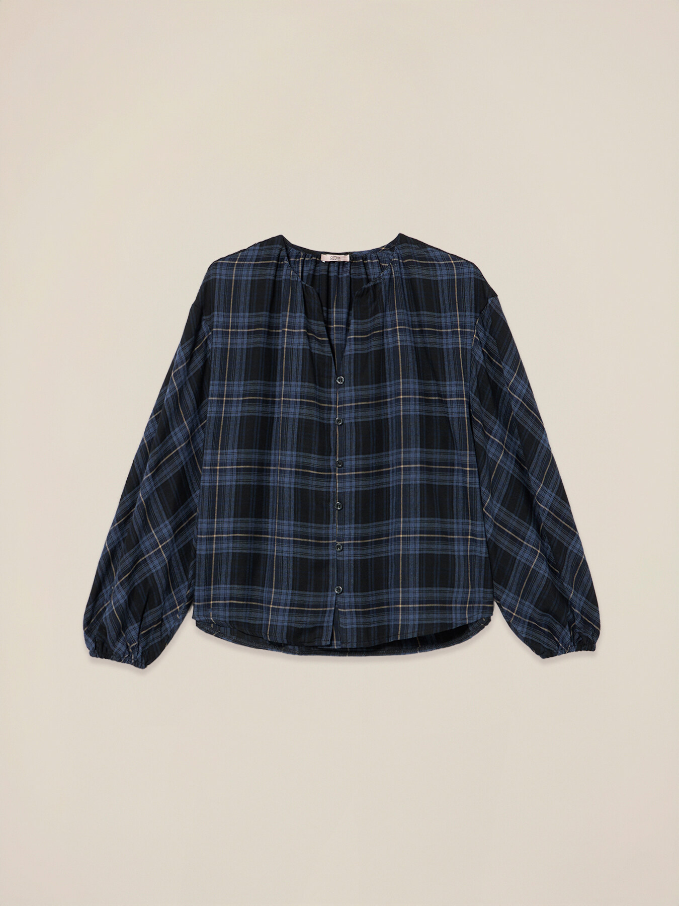Camicia misto viscosa a quadri image number 3
