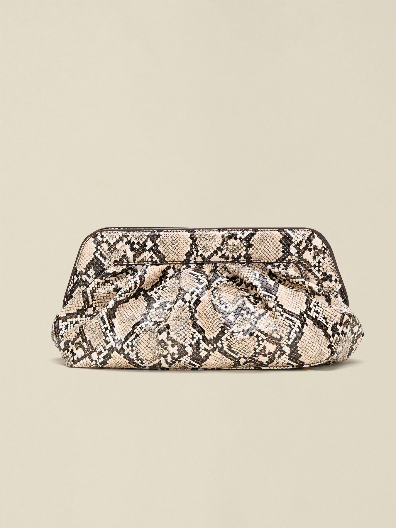 Clutch with reptile-effect print image number 2