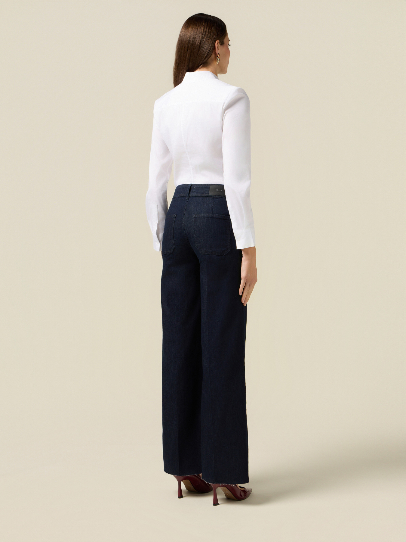 Jean bleu rinse palazzo image number 1