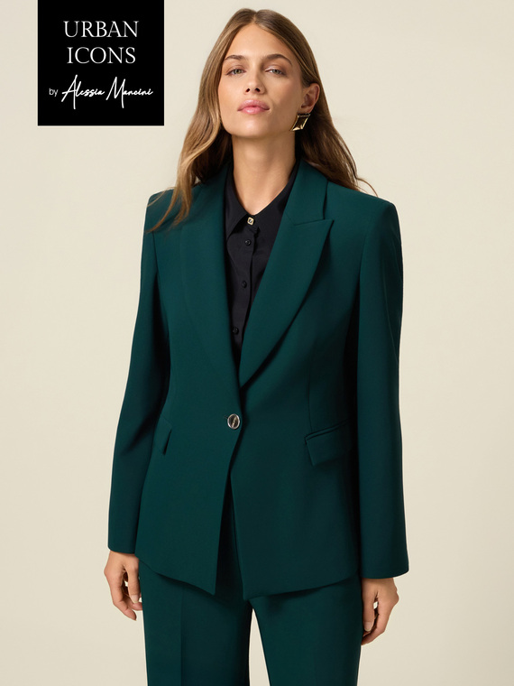 Crepe fabric blazer