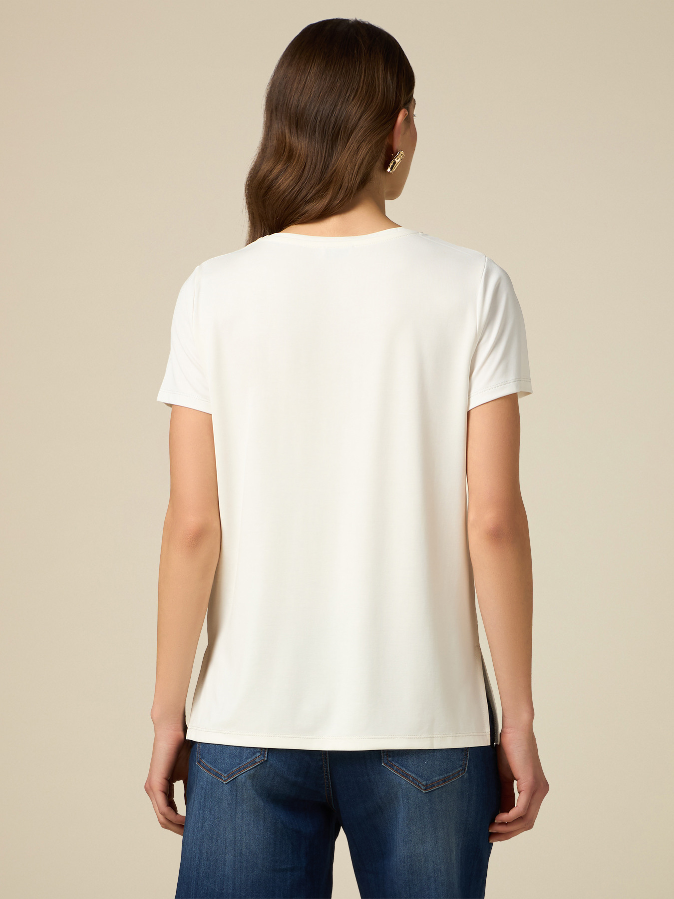 T-shirt con ricamo in paillettes image number 1