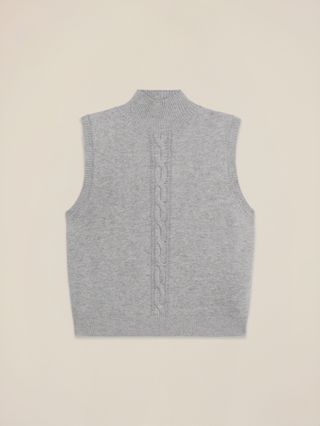 Sleeveless sweater in cashmere blend image number 3