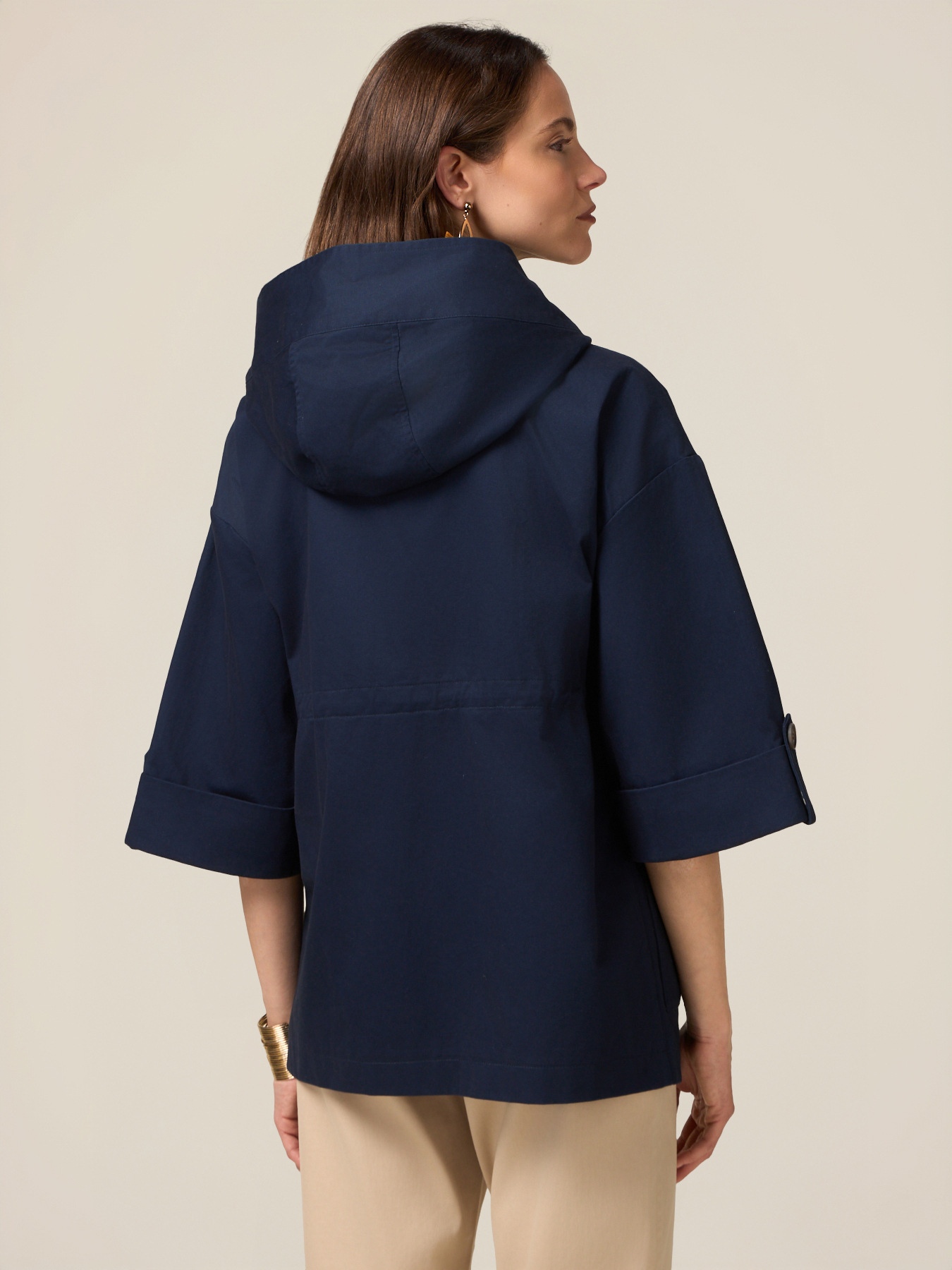 Parka over in cotone con cappuccio image number 1