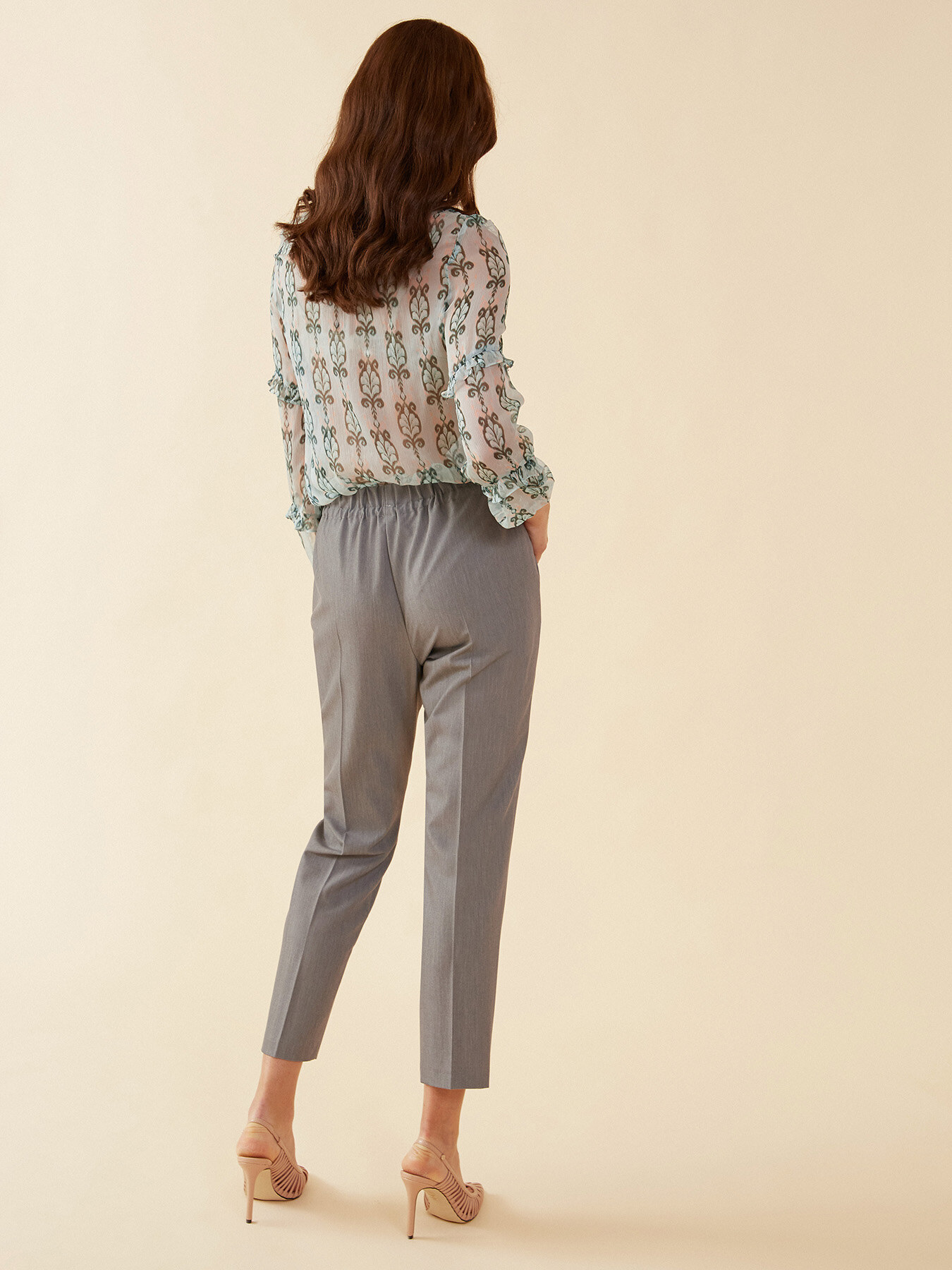 Patterned silk blouse image number 1