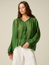 Silk and viscose voile blouse image number 0