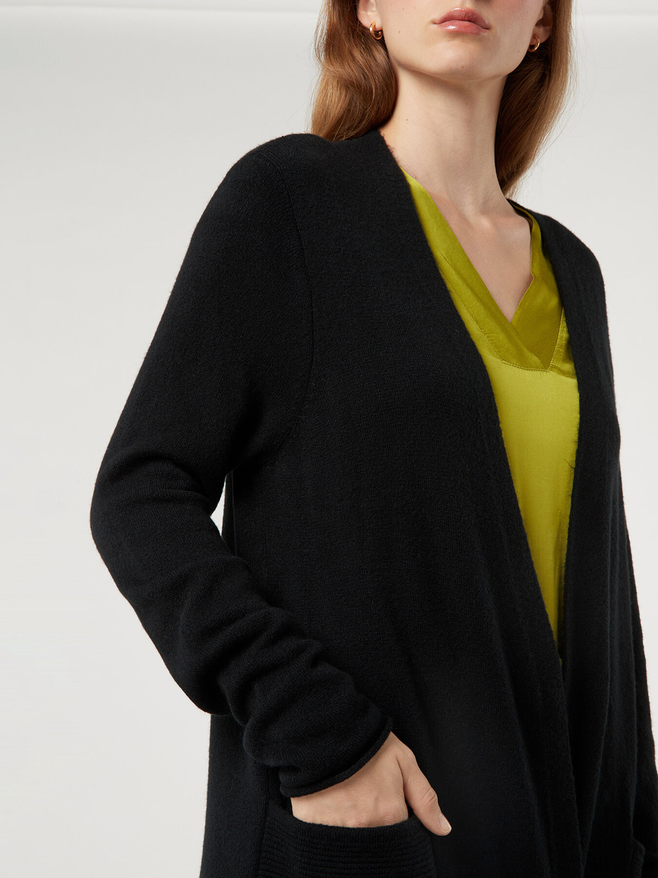 Maxi cardigan con tasche image number 2