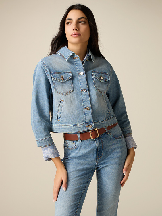 Chaqueta boxy de denim