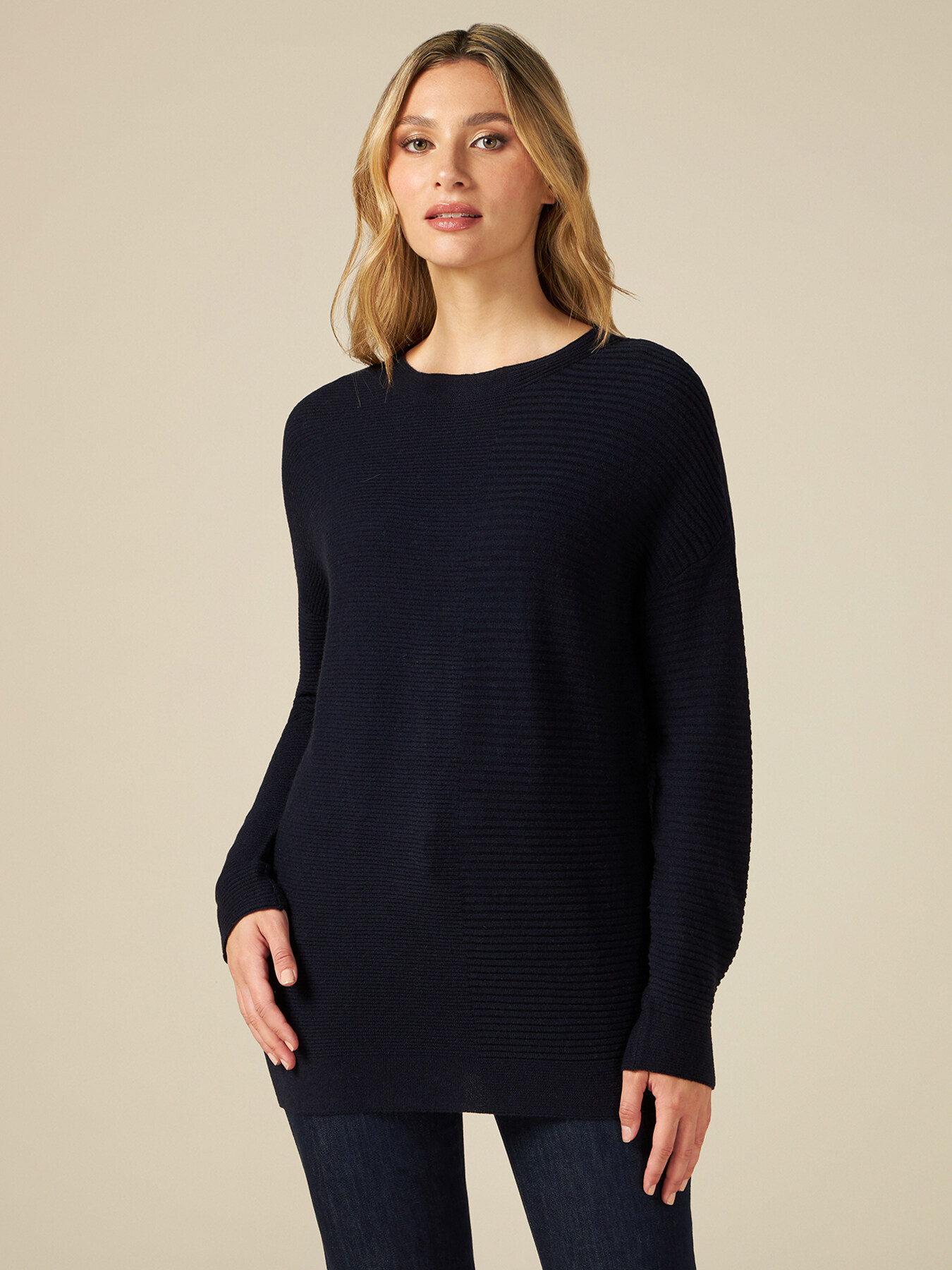 Cashmere blend ribbed turtleneck sweater image number 0