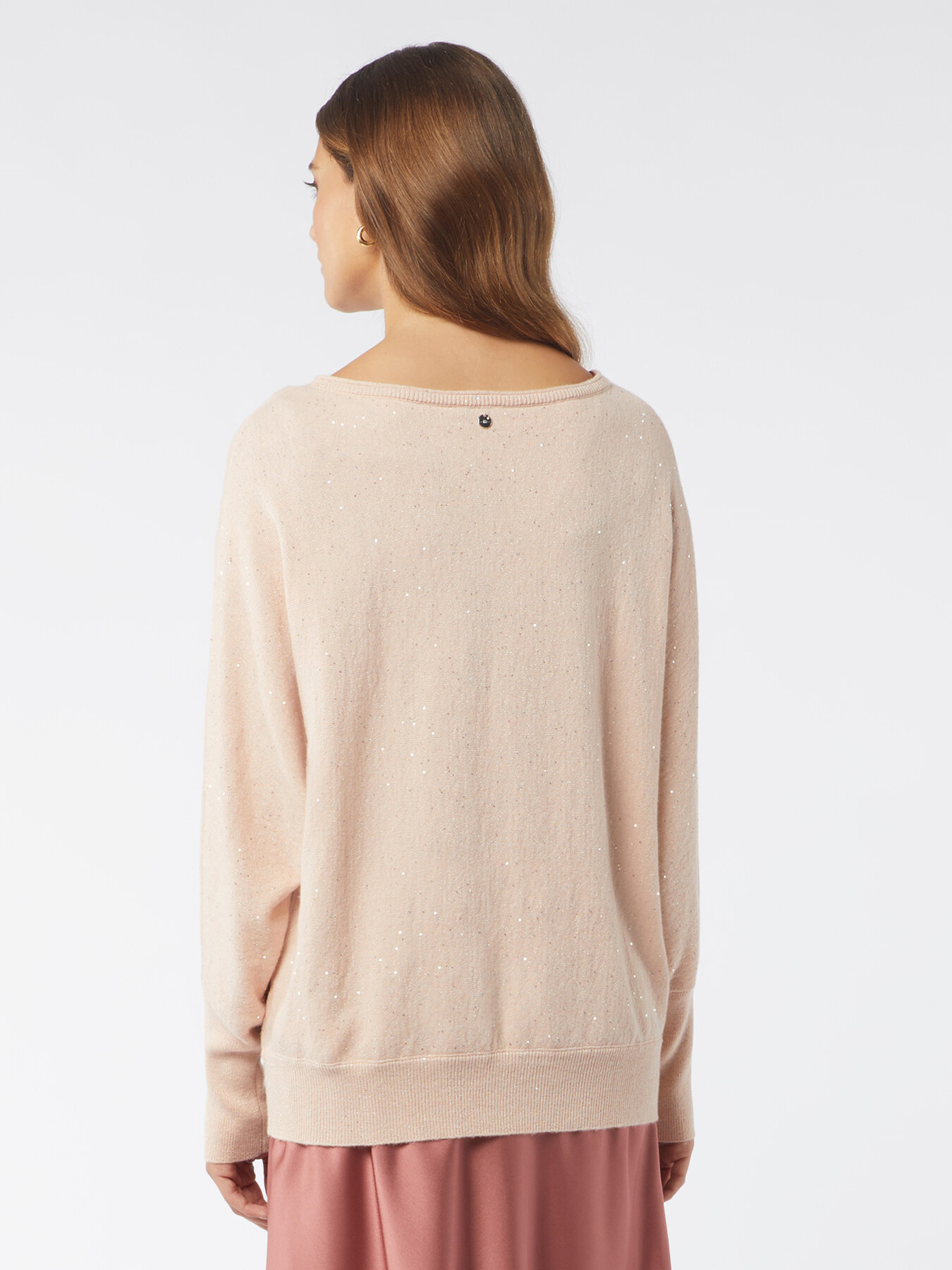 Maglia lurex misto cashmere con paillettes image number 1