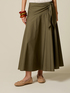 A-line poplin skirt with knot image number 3