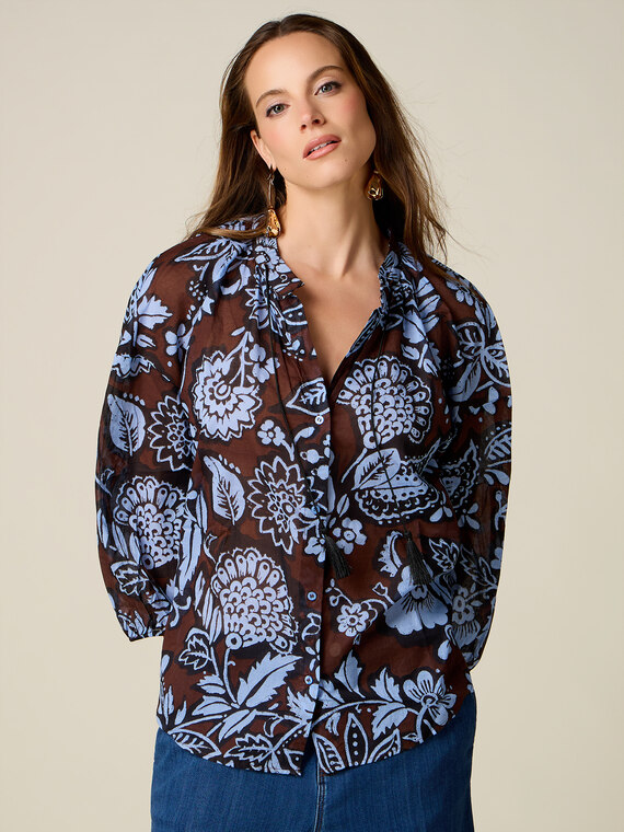 Camicia in cotone fantasia