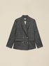 Blazer &icirc;n carouri cu două r&acirc;nduri de nasturi image number 4