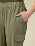 Stretch viscose fabric cargo joggers image number 2