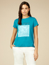 T-Shirt mit Aufdruck und Pailletten image number 0
