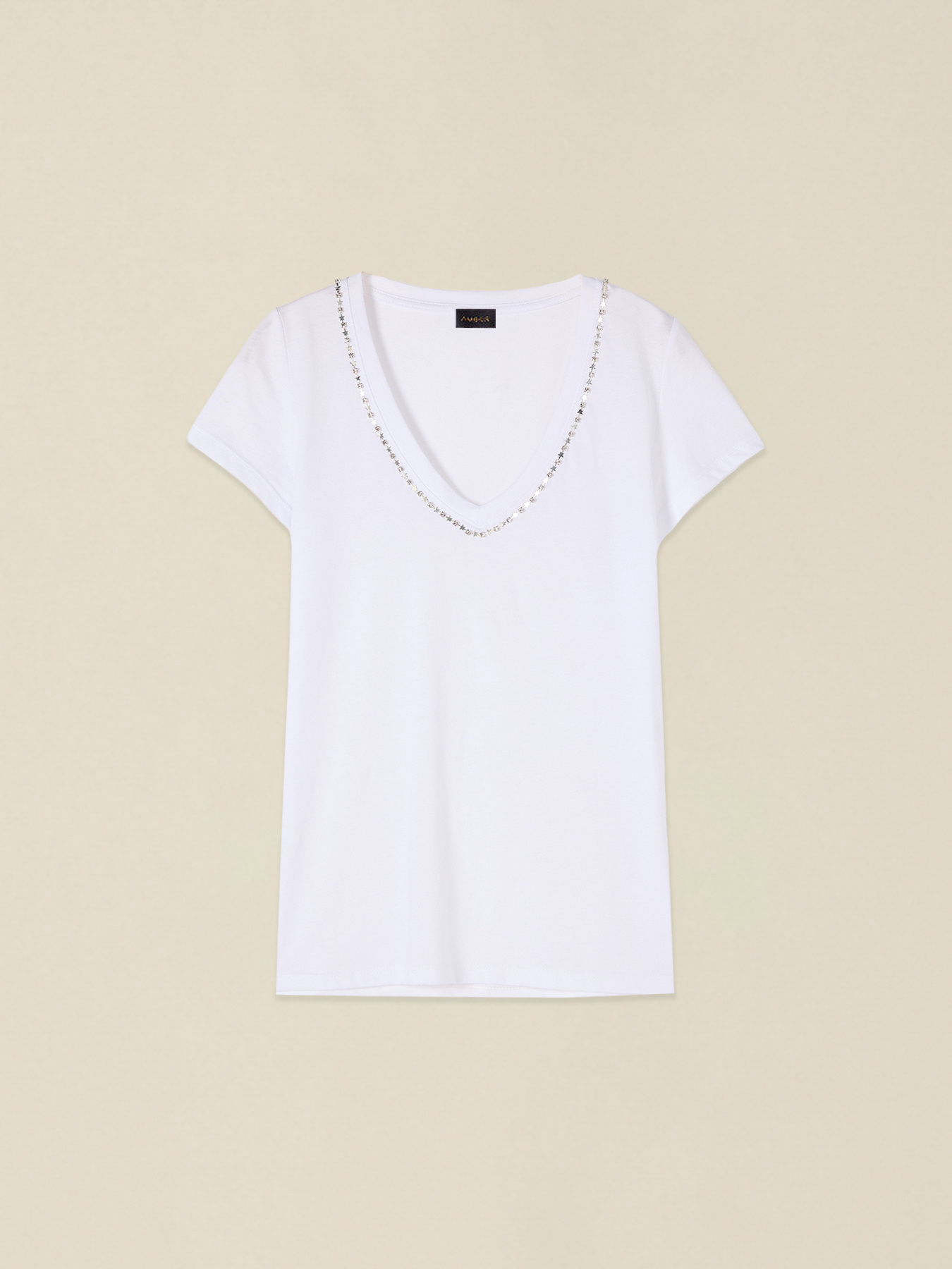 T-Shirt aus Baumwolle mit Ziersteinen image number 3