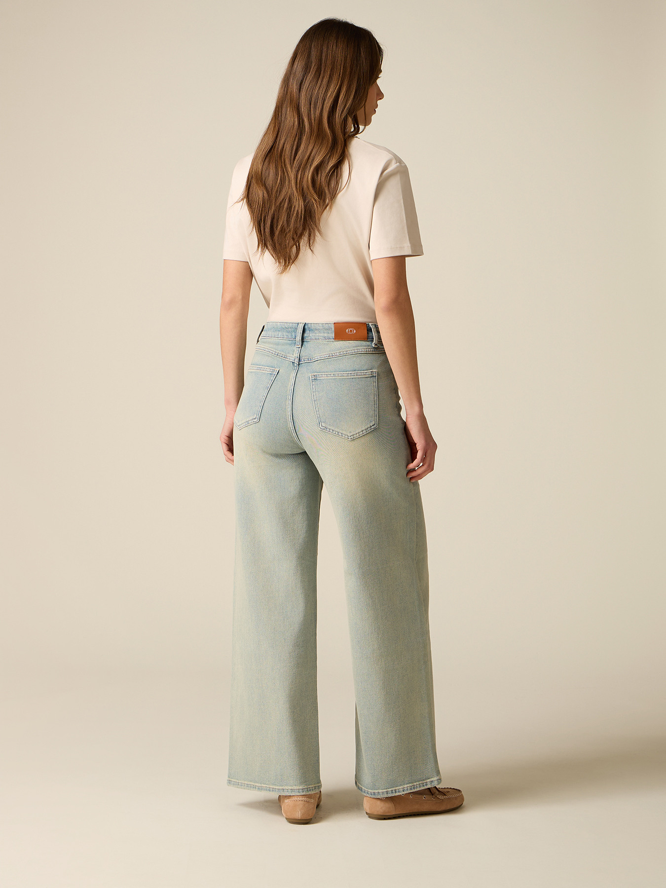 Palazzo jeans with embellishments image number 1
