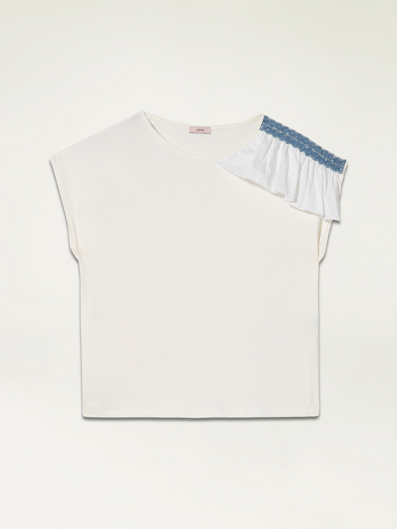 Tricou cu volane și paiete image number 3