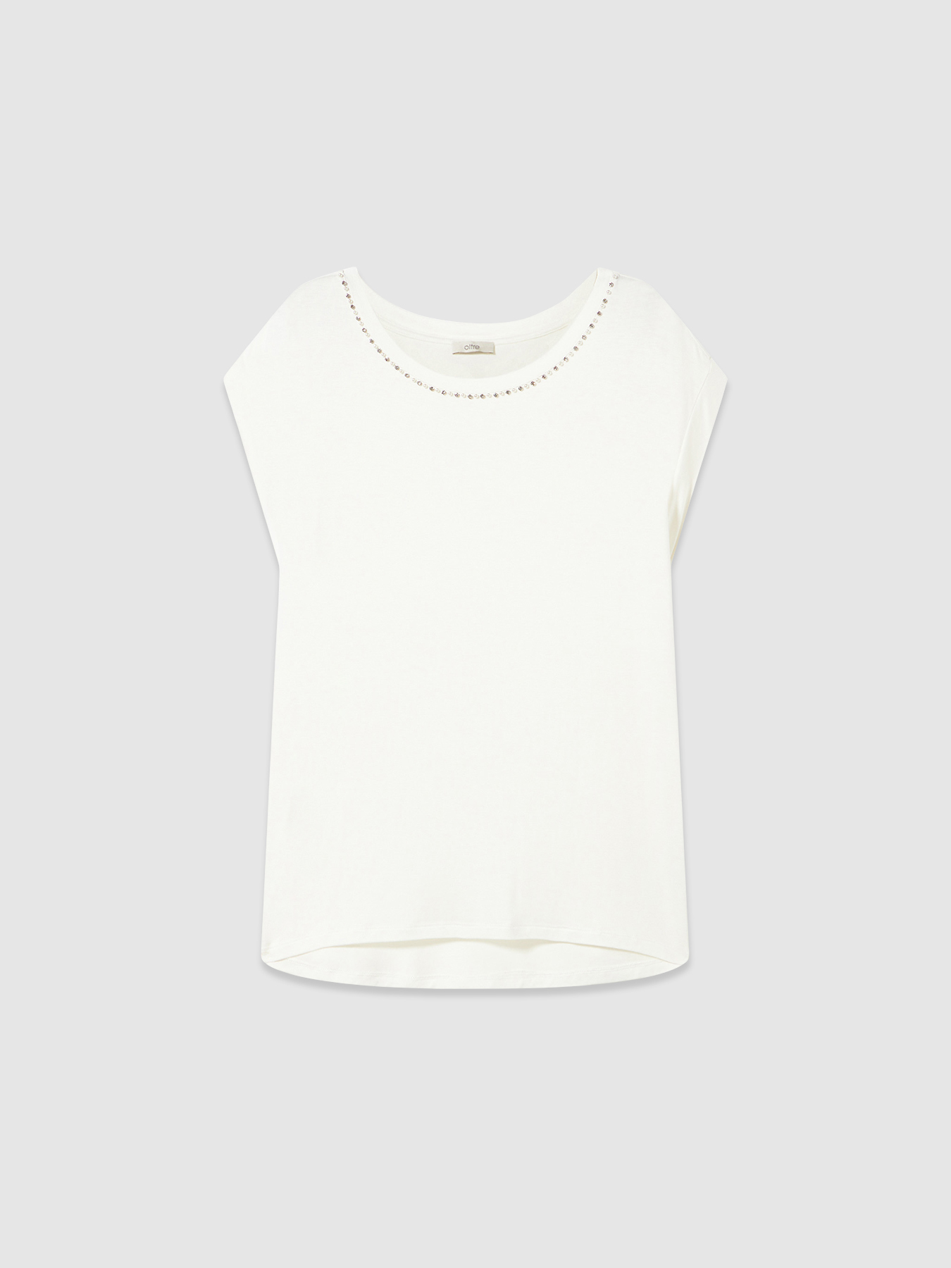 T-shirt with jewel applications image number 0