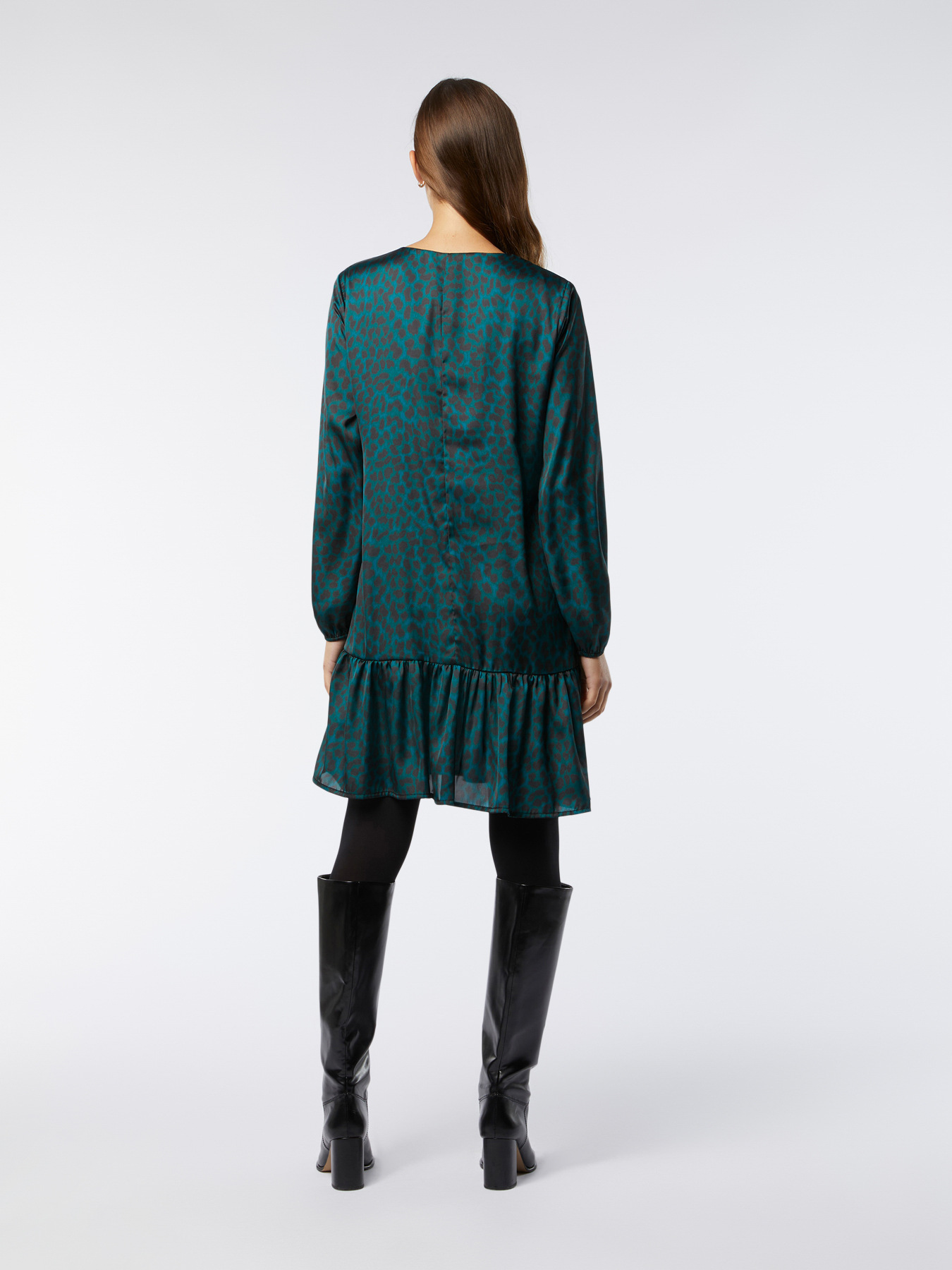 Vestito animalier in raso image number 1