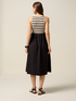 Langes Kleid mit gestreiftem Teil image number 1