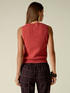 Sleeveless cable-knit sweater in wool/cashmere image number 1