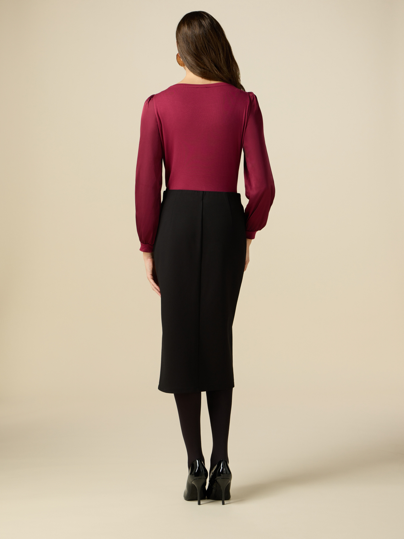 Jupe droite en maille Milano image number 1