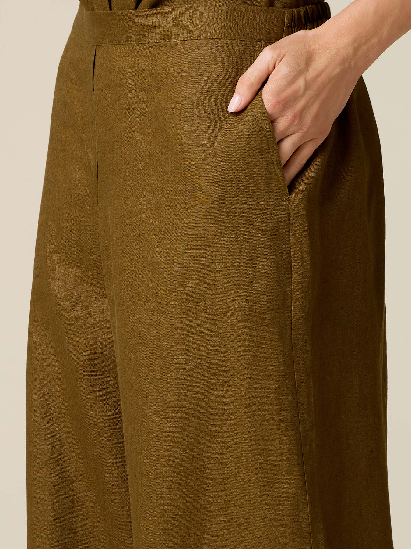 Linen palazzo pants image number 2