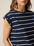 Striped T-shirt with decorative buttons image number 2