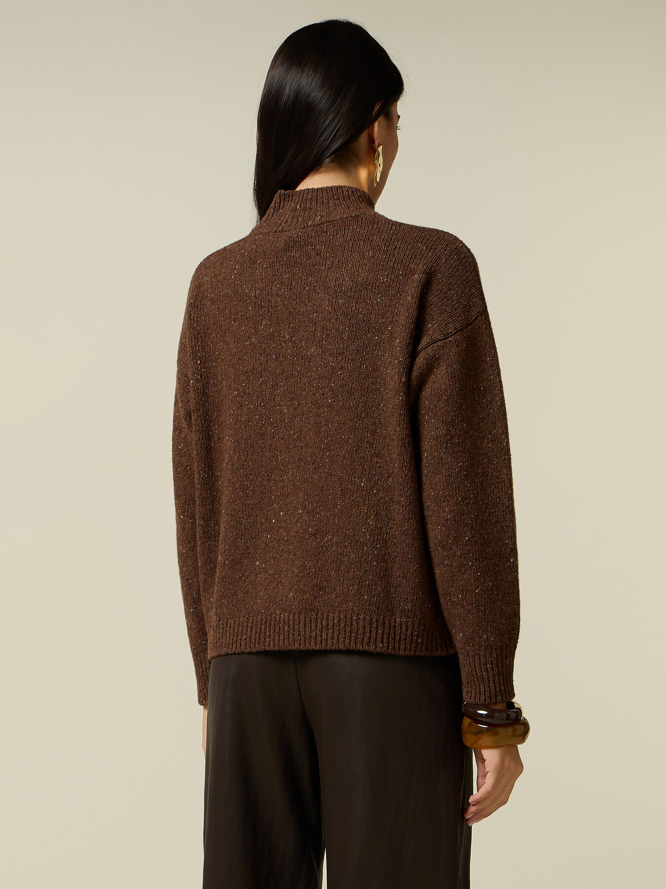 Turtleneck with inlay and sequins image number 1